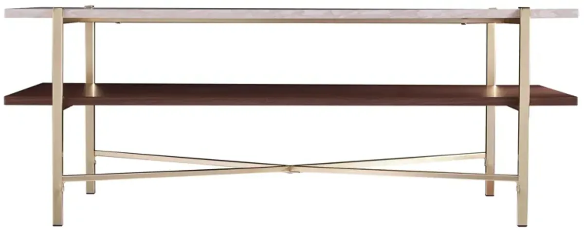 Hornsby Cocktail Table in Brass by SEI Furniture