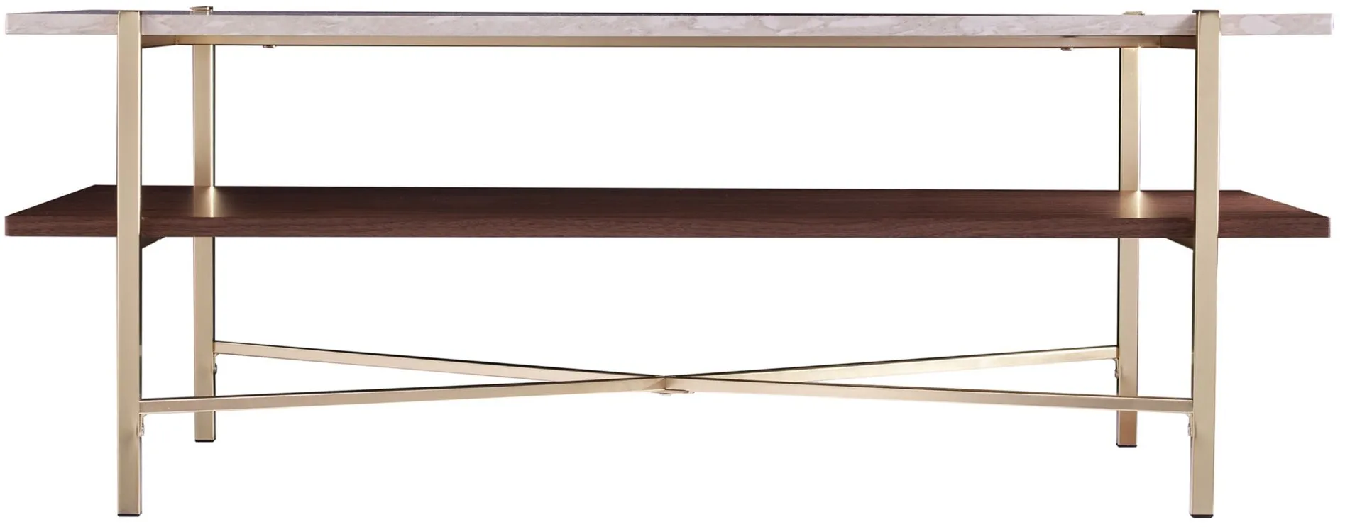 Hornsby Cocktail Table in Brass by SEI Furniture