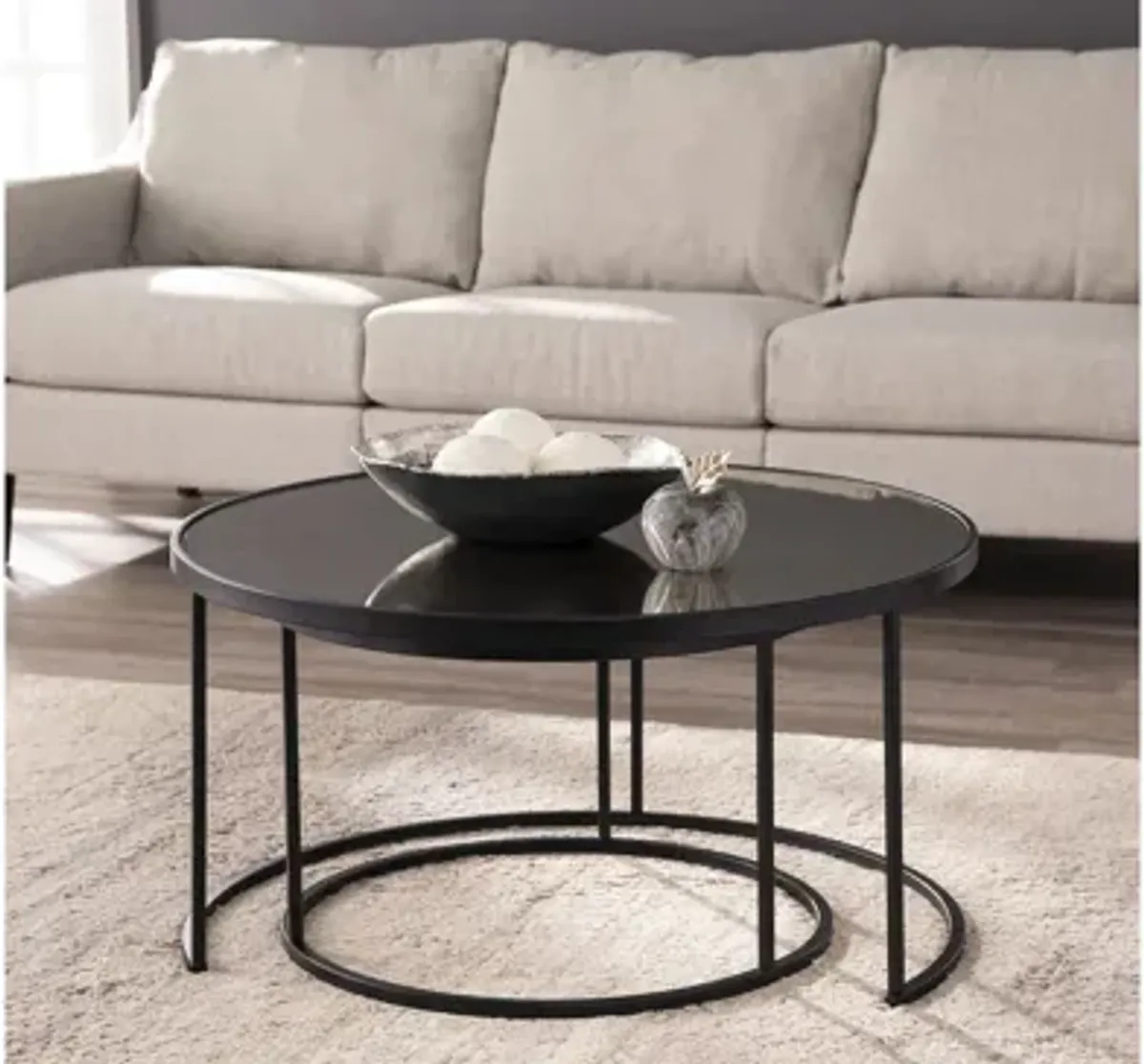 Vannes 2-pc. Round Nesting Cocktail Table Set