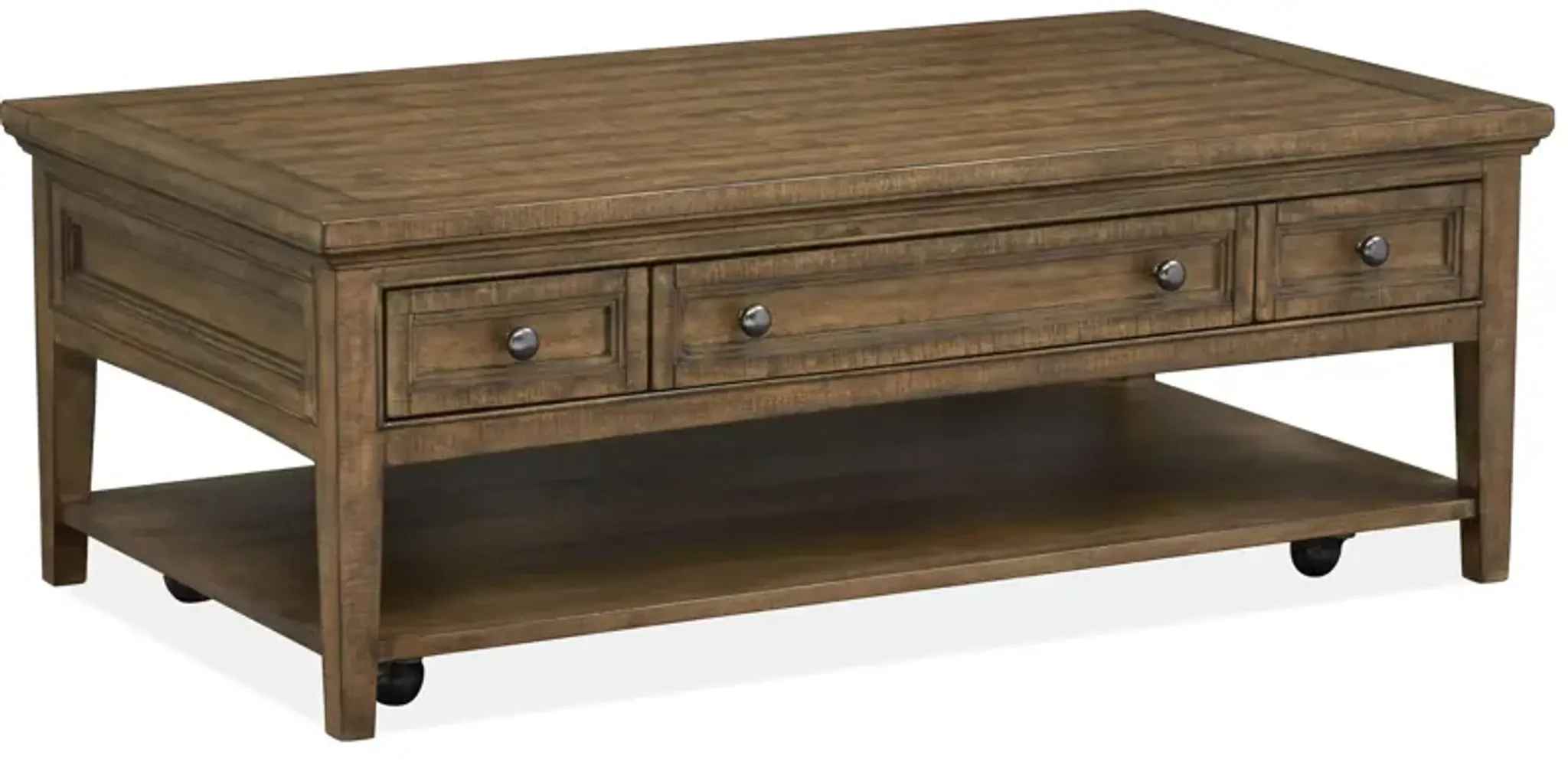 Ivy Ridge Rectangular Coffee Table w/ Casters | Furniture.com
