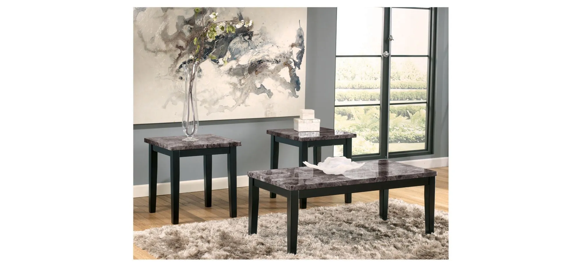 Alloy 3-pc. Occasional Tables in Black by Ashley Furniture