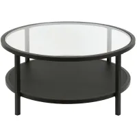 Rigan Round Coffee Table in Blackened Bronze by Hudson & Canal