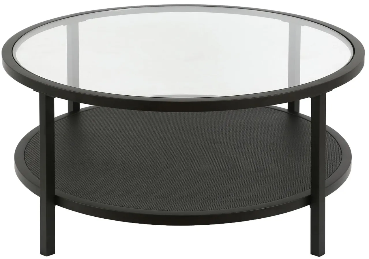 Rigan Round Coffee Table in Blackened Bronze by Hudson & Canal