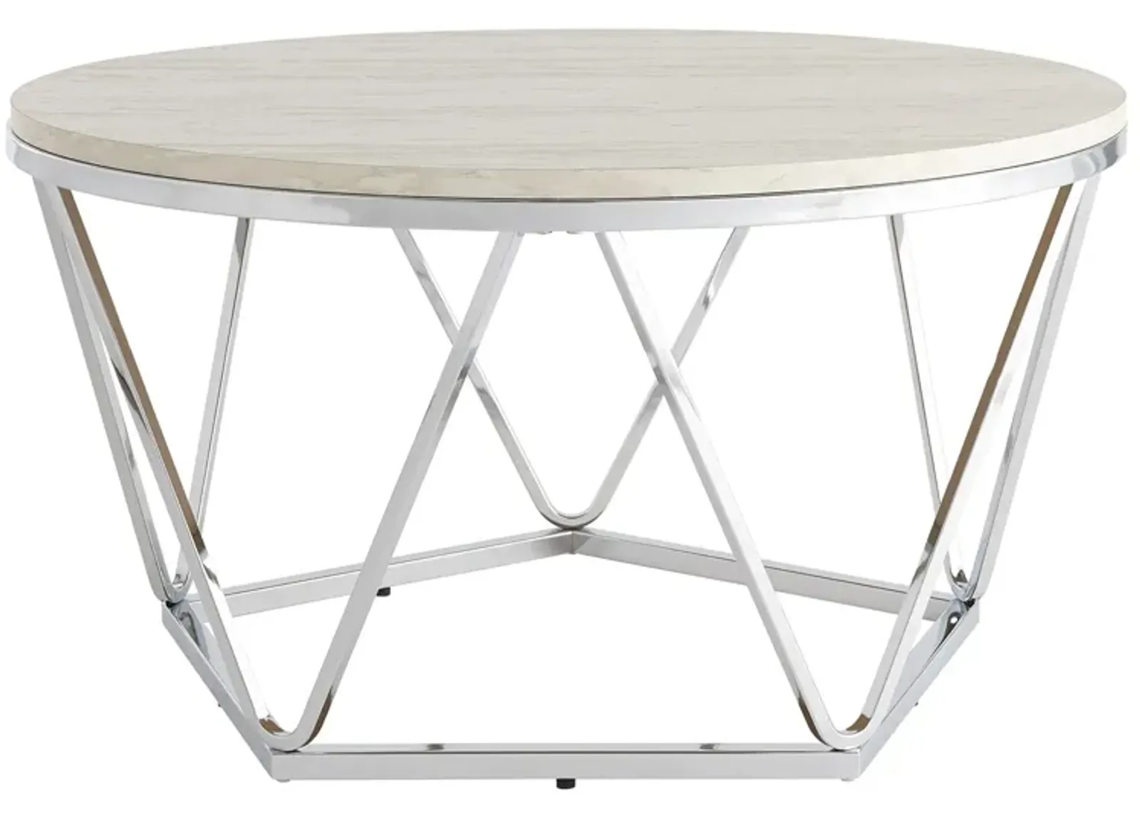 Bideford Round Faux Marble Cocktail Table