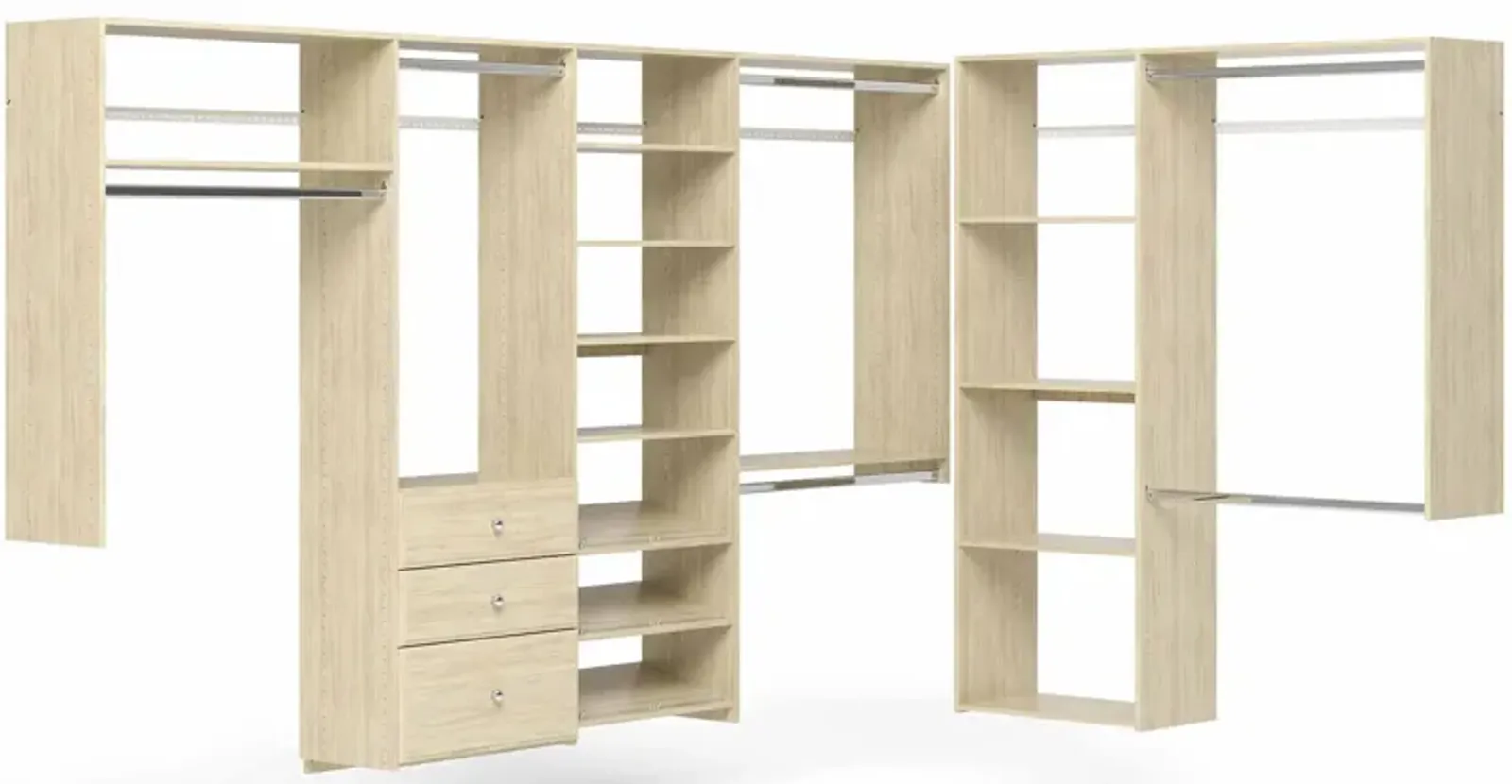 Allen L-Shape Walk-In Closet Kit