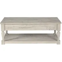 Weatherby Casual Rectangular Cocktail Table in Whitewash by Ashley Furniture