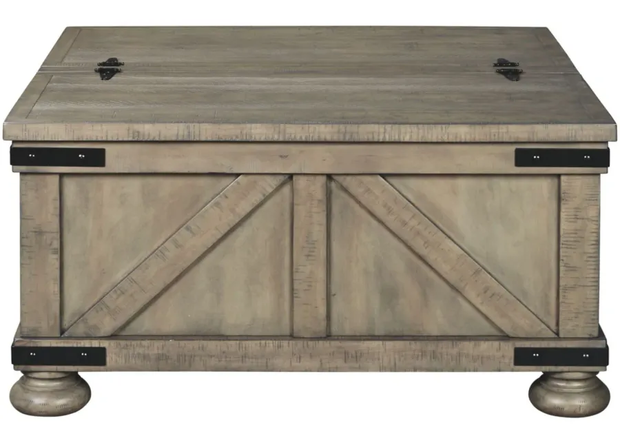 Aldwin Square Cocktail Table in Gray by Ashley Furniture