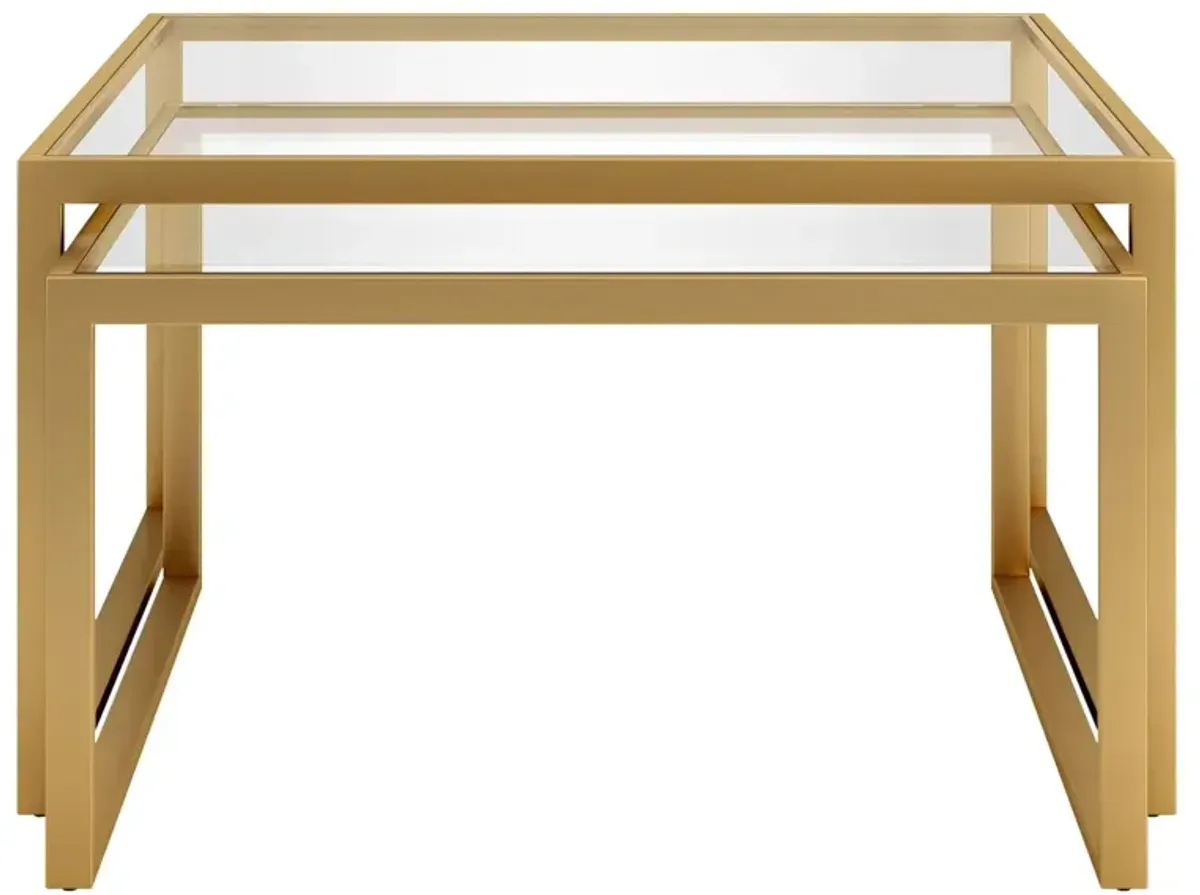 Rocco Coffee Tables in Brass by Hudson & Canal