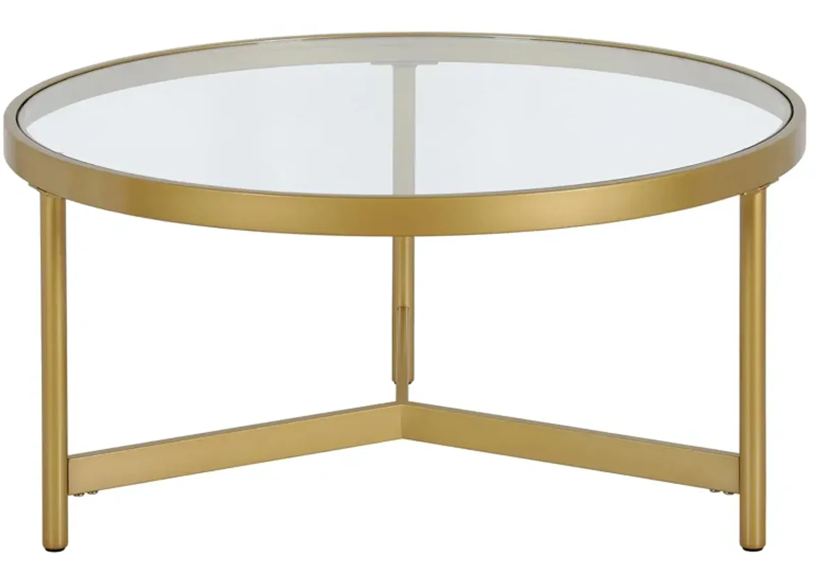 Yessenia Coffee Table in Brass by Hudson & Canal