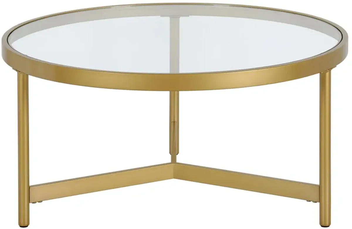 Yessenia Coffee Table in Brass by Hudson & Canal