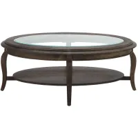 Renson Oval Cocktail Table in Coffee Bean by Bassett Mirror Co.