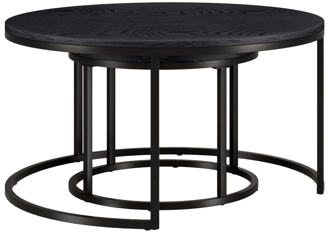 Kay Coffee Table in Blackened Bronze/Black Grain by Hudson & Canal