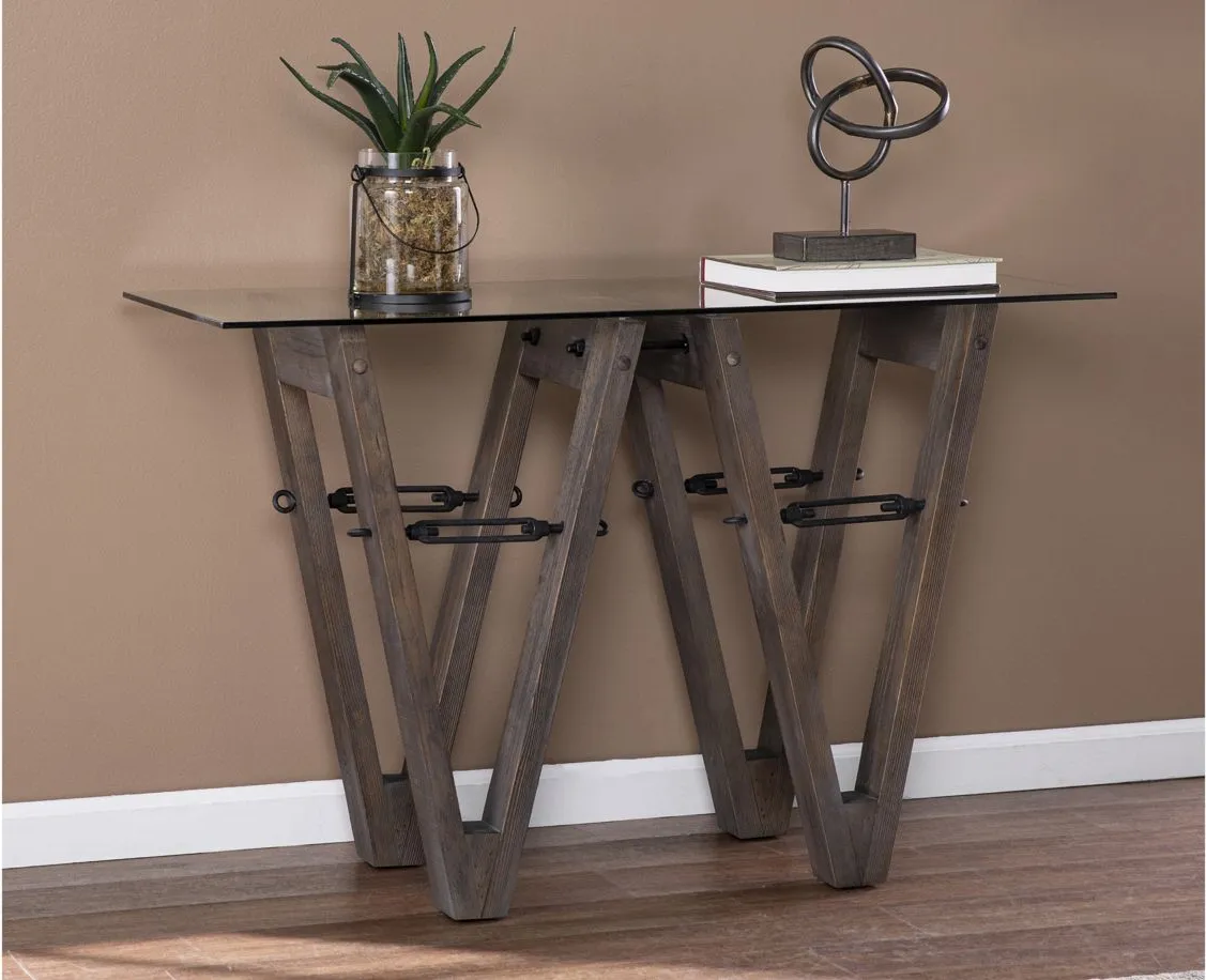 Remi Reclaimed Wood Console in Brown by SEI Furniture