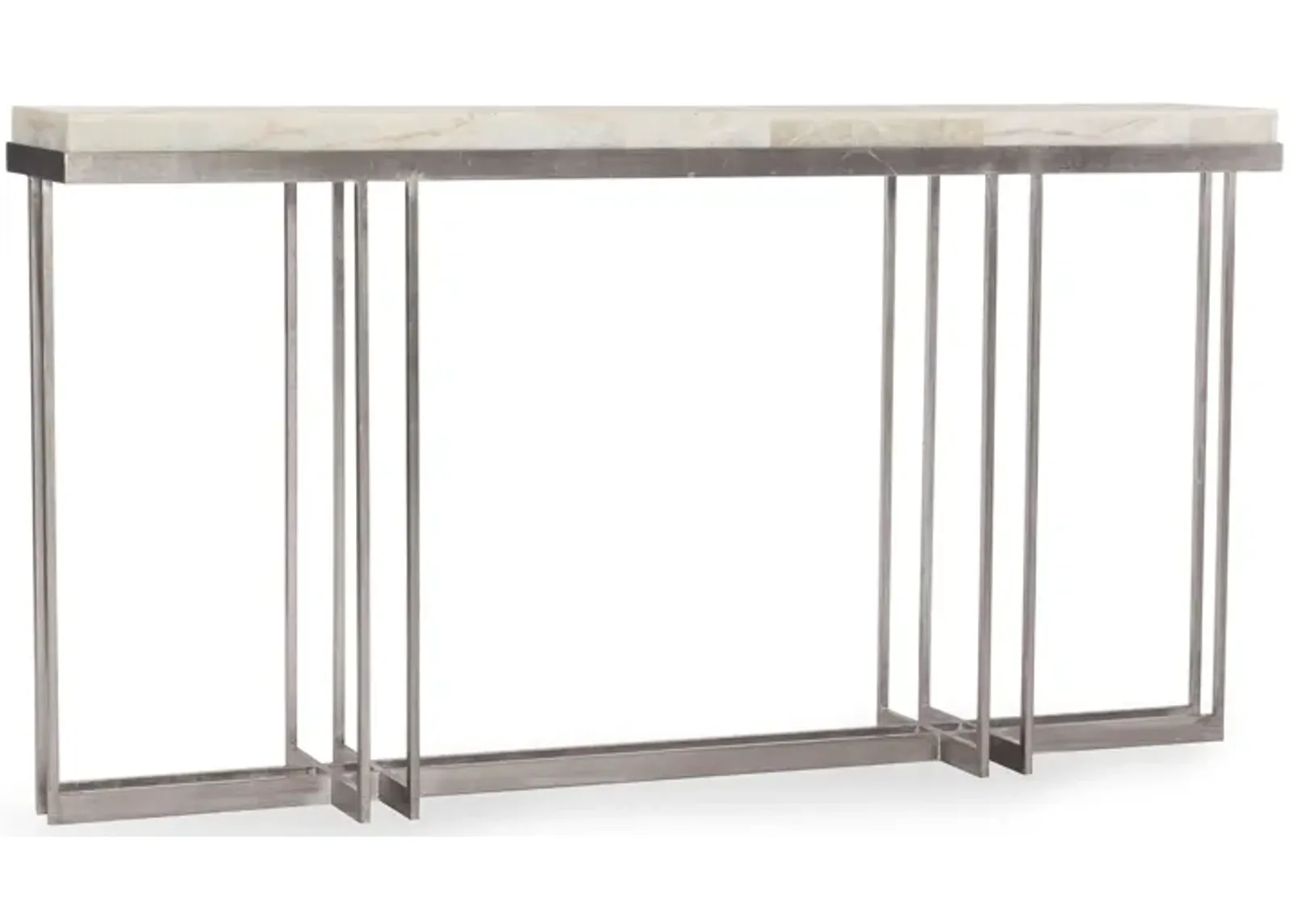 Melange Blaire Rectangular Console Table in White/Cream/Beige by Hooker Furniture