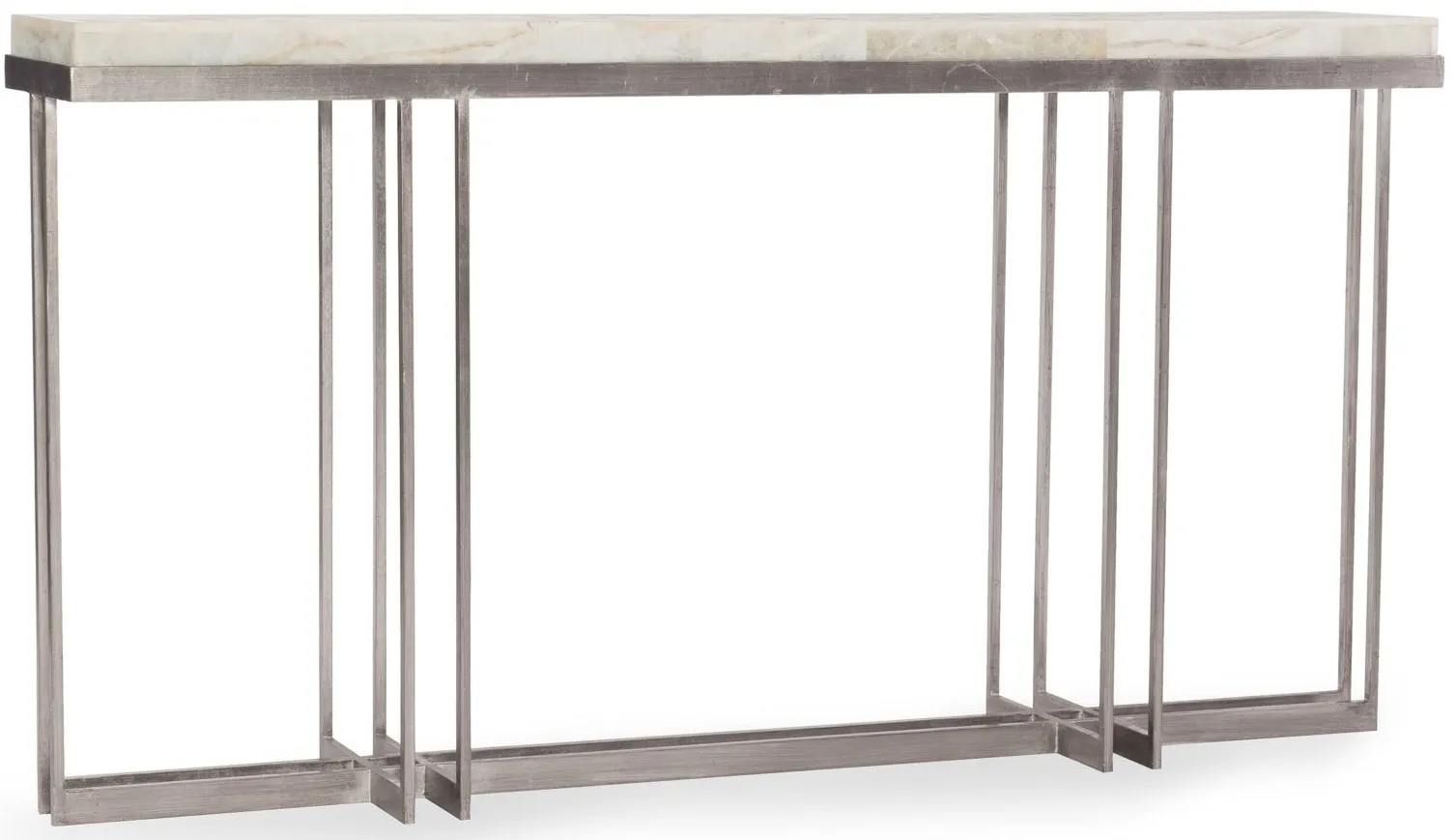 Melange Blaire Rectangular Console Table in White/Cream/Beige by Hooker Furniture