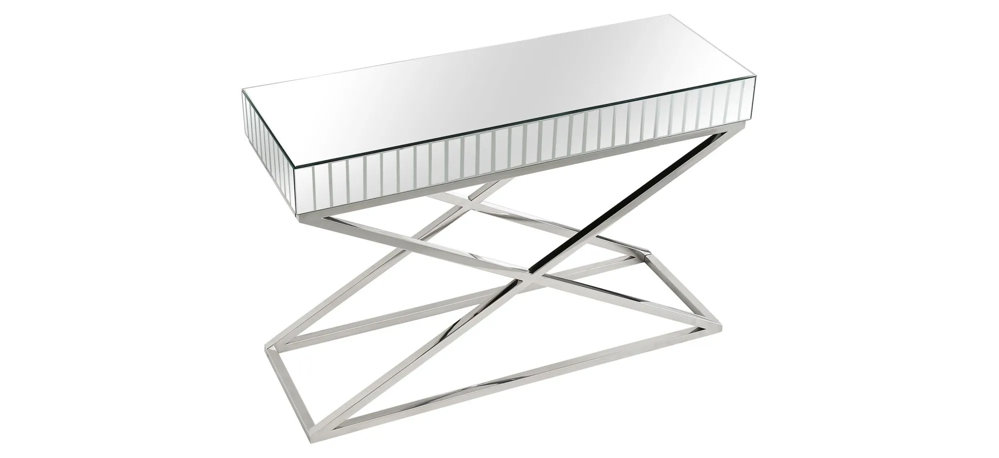 Kinney Console Table in Silver by CAMDEN ISLE