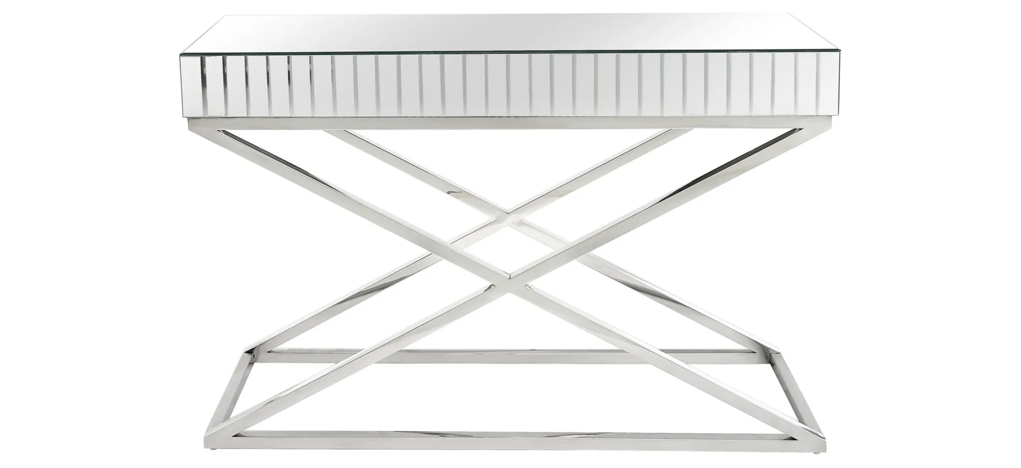 Kinney Console Table in Silver by CAMDEN ISLE