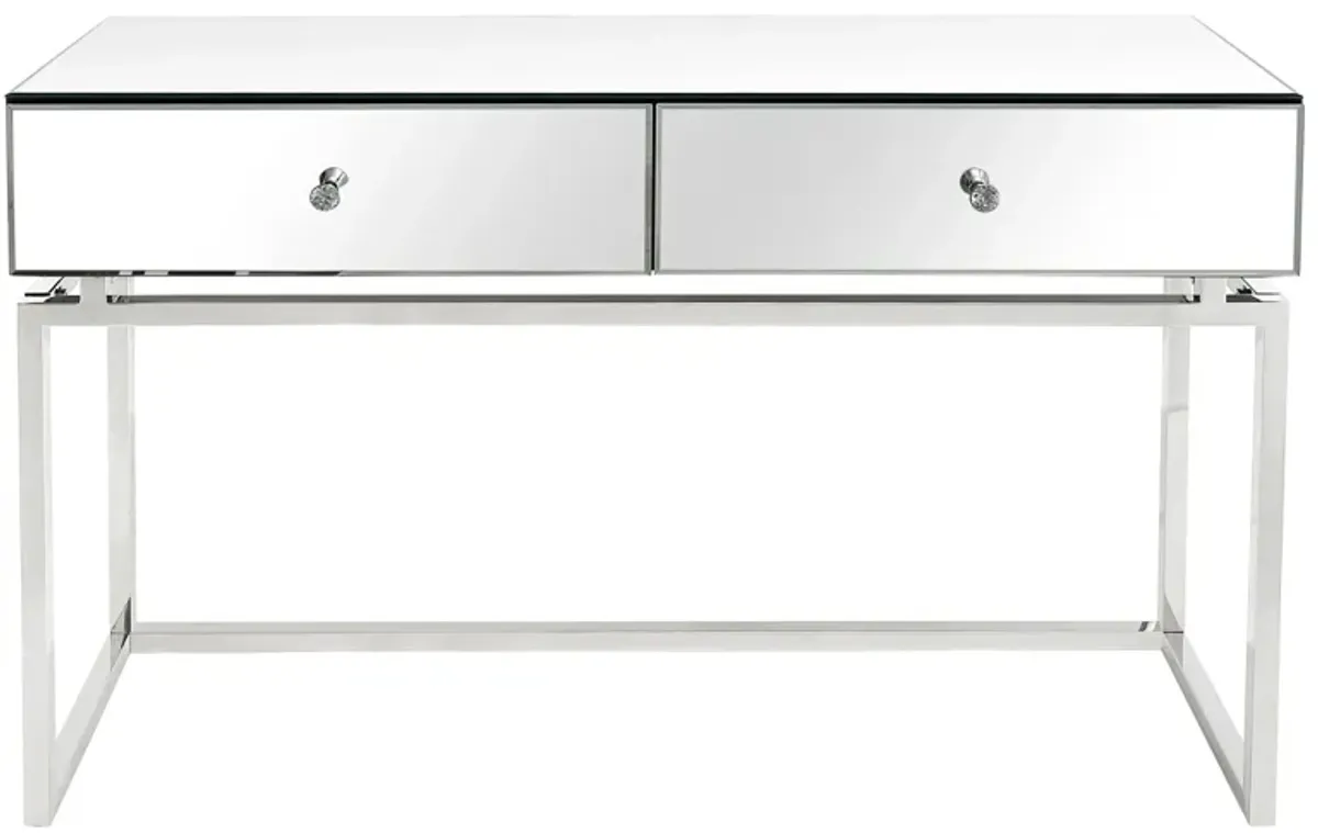 Addison Console Table in Silver by CAMDEN ISLE