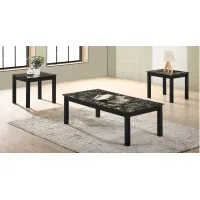 Thurner 3-pc. Table Set in Black by Crown Mark