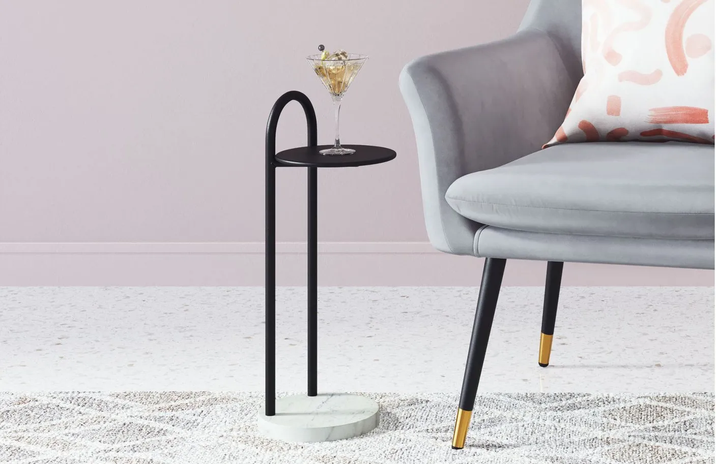 Christian Side Table in Black by Zuo Modern