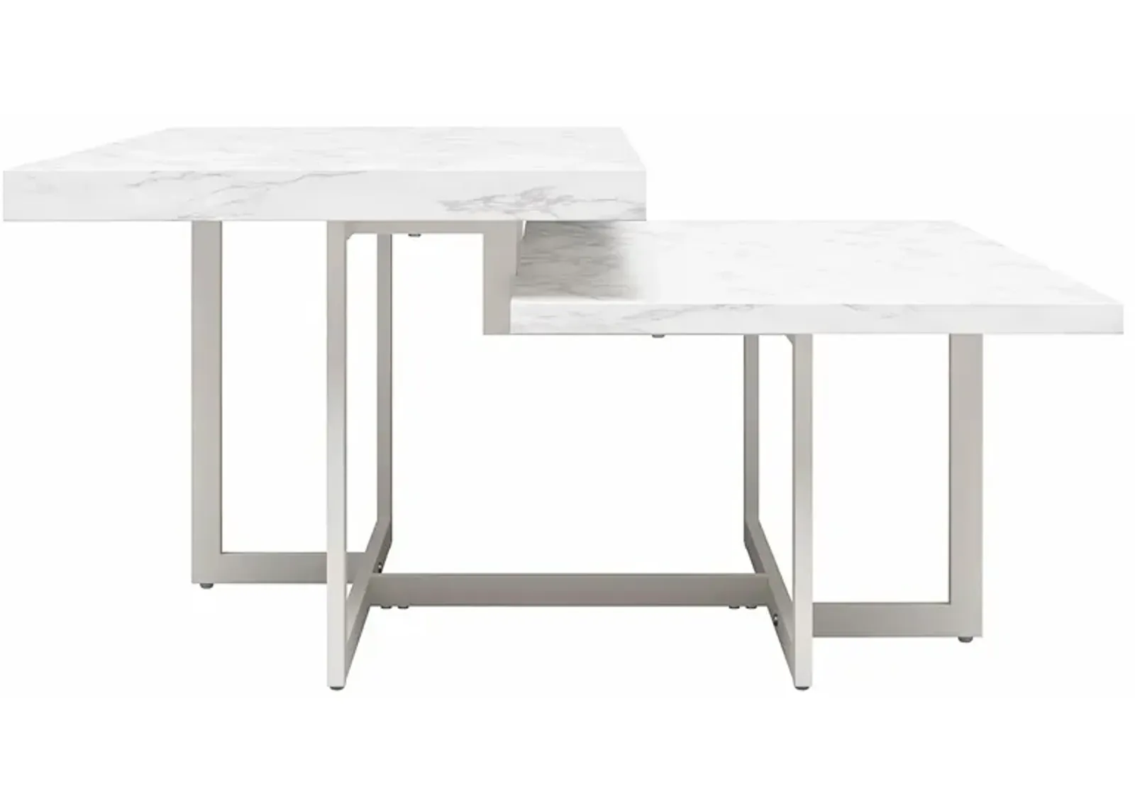 Brielle Marble Coffee Table in White marble by DOREL HOME FURNISHINGS