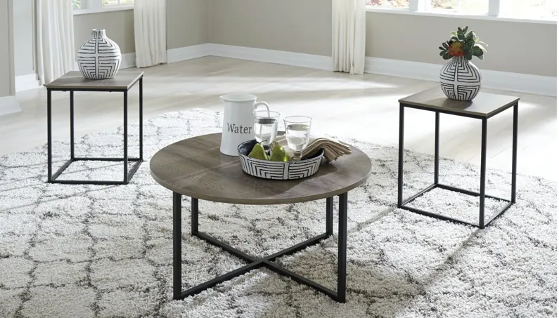 Wadeworth 3-pc. Table Set in Two-tone by Ashley Furniture