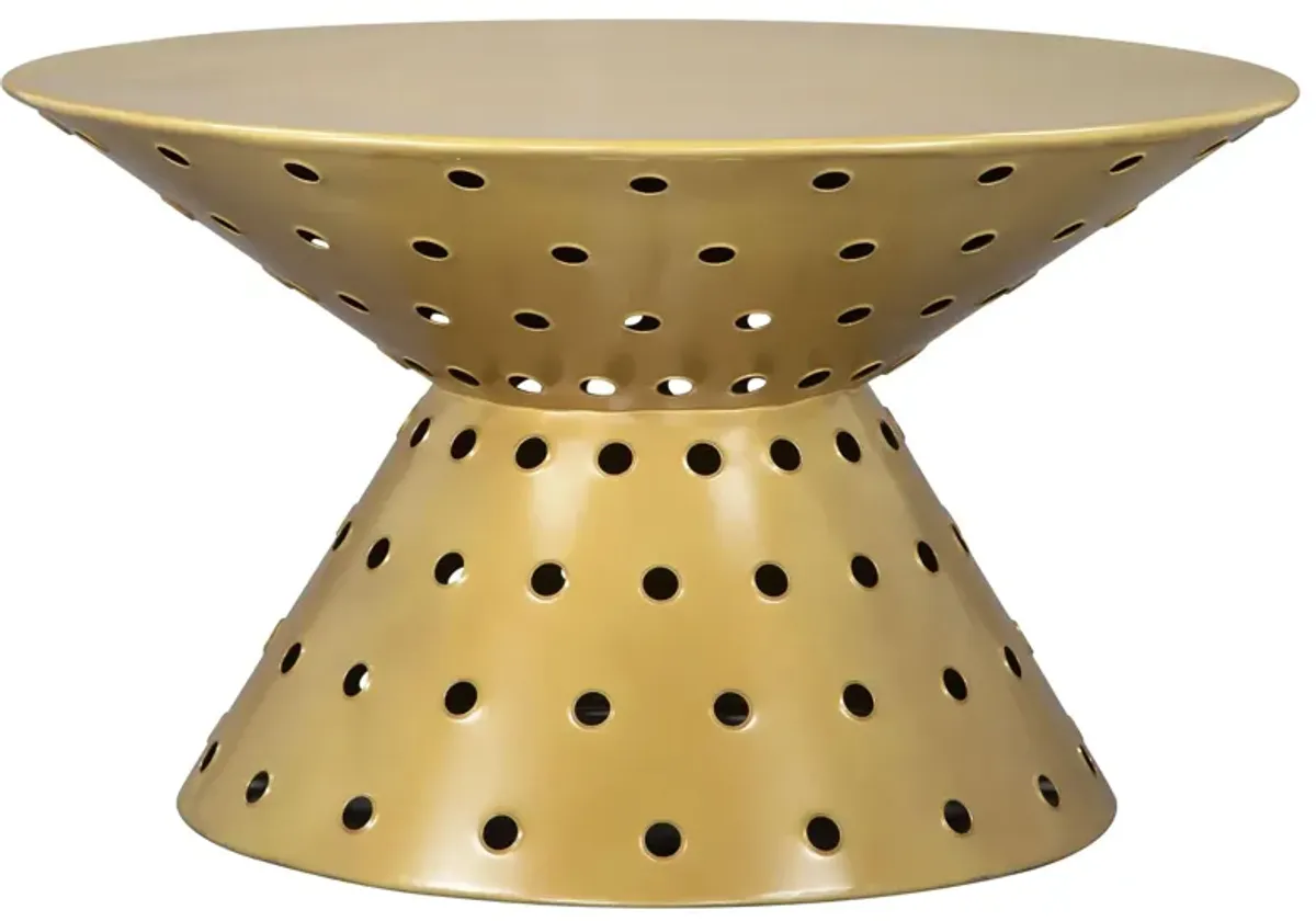 Electron Coffee Table in Gold by Zuo Modern