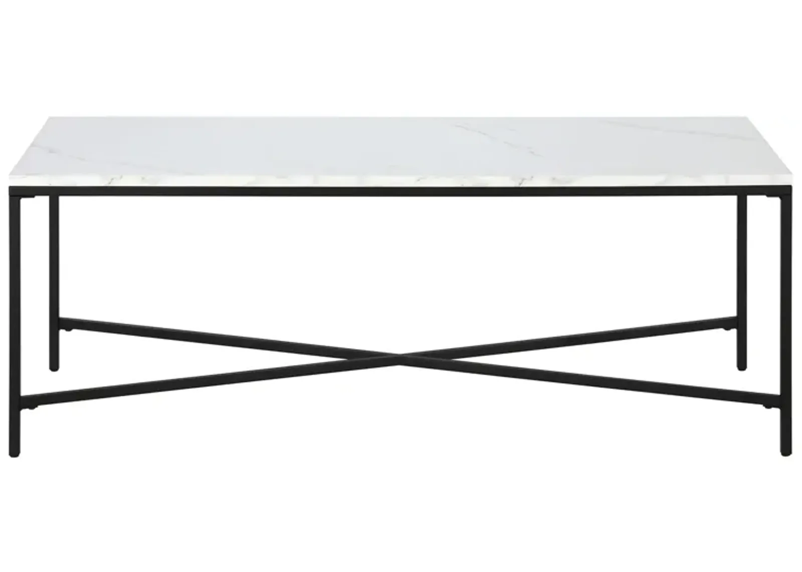 Eden Coffee Table in Blackened Bronze/Faux Marble by Hudson & Canal