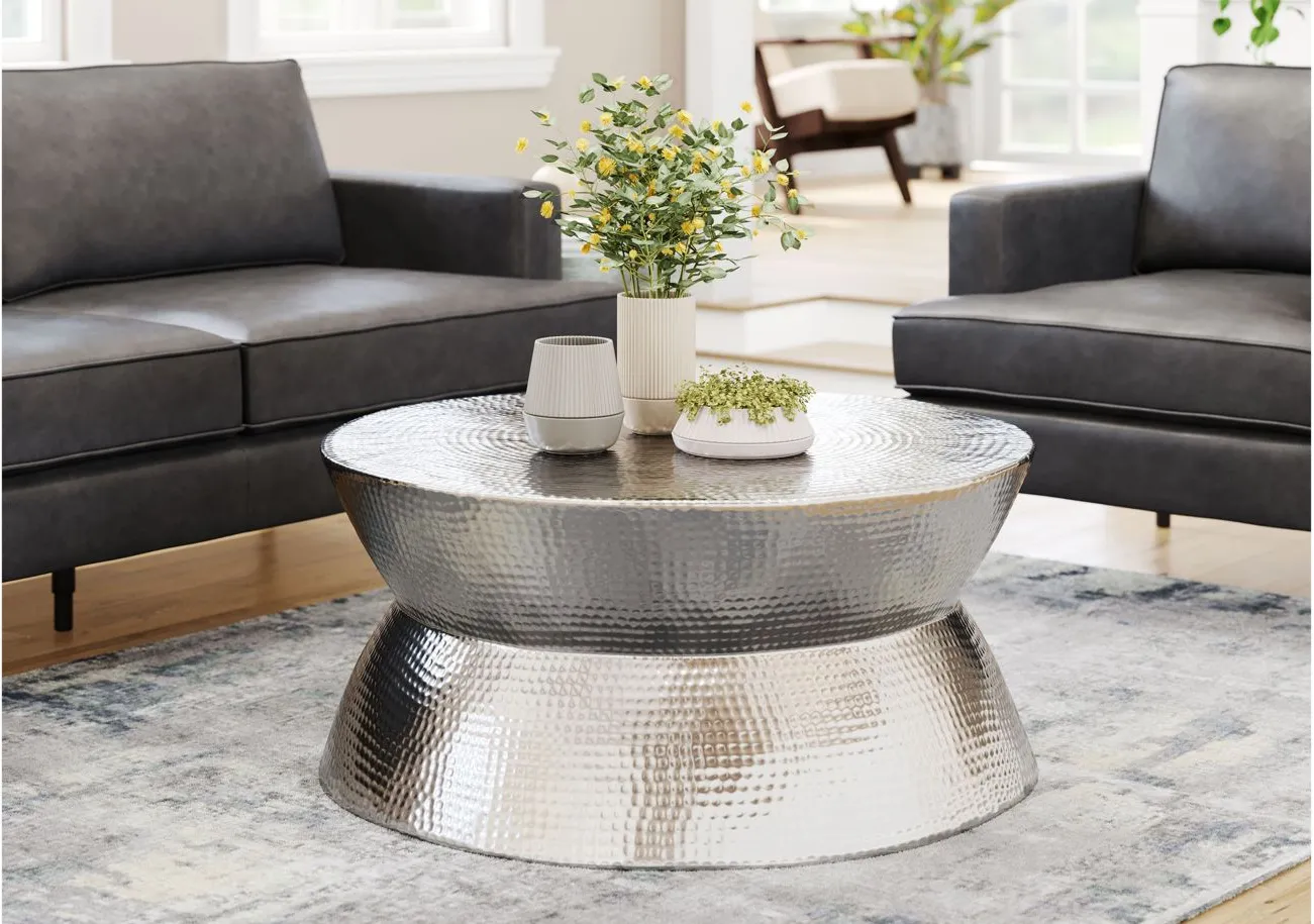 Madryn Coffee Table in Silver by Zuo Modern