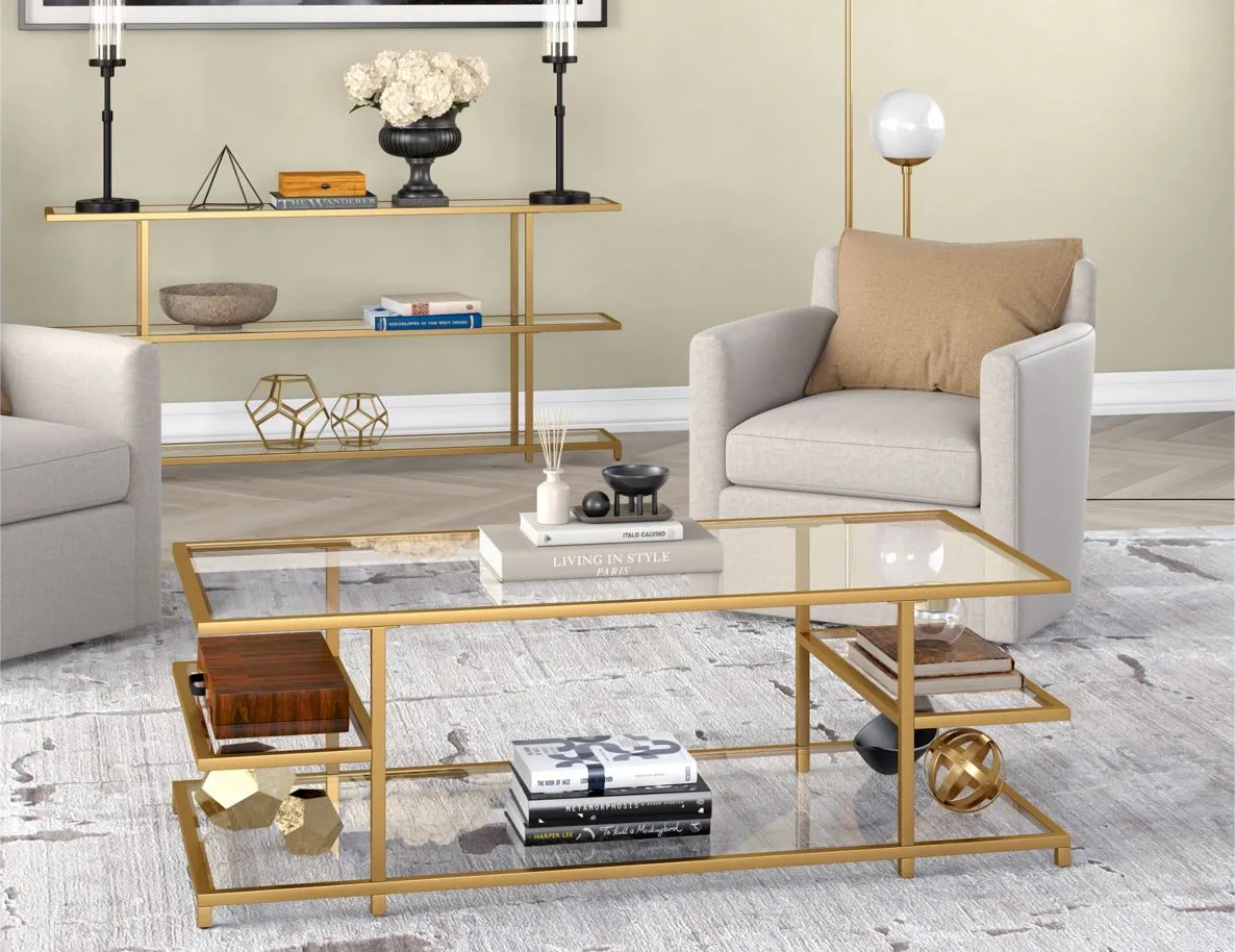 Lana Coffee Table in Brass by Hudson & Canal