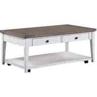 La Sierra Rectangular Cocktail Table in White/Gray by ECI
