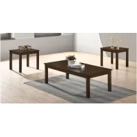 Arion 3-pc. Table Set in Brown by Crown Mark