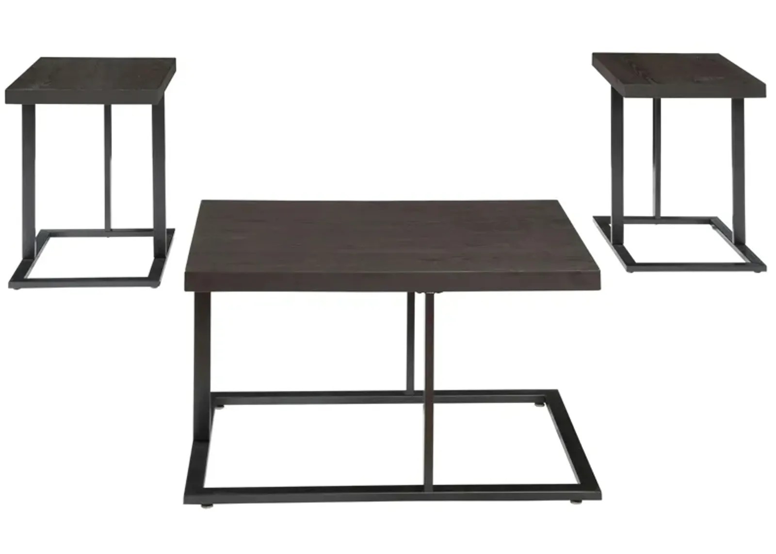 Janson 3-pc. Cocktail Table w/ 2 End Tables in Graphite by Ashley Furniture