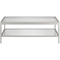 Alexis Rectangular Coffee Table in Nickel by Hudson & Canal