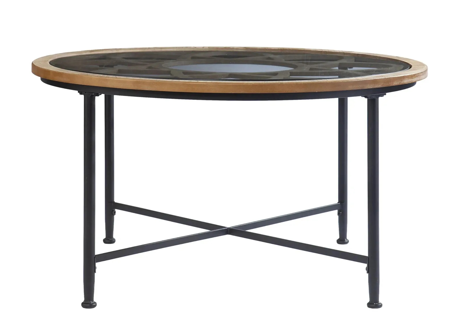 Selena Round Cocktail Table in Black by SEI Furniture