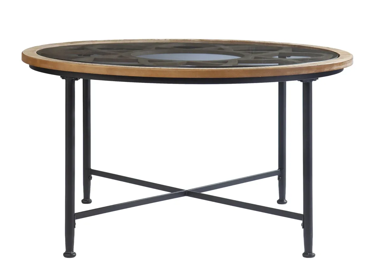 Selena Round Cocktail Table in Black by SEI Furniture