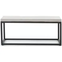 Maximus Rectangular Coffee Table in Natural Concrete / Black by Four Hands