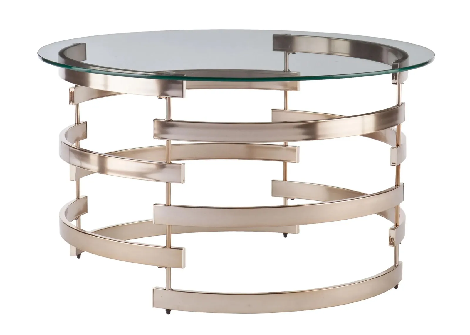 Gosport Round Cocktail Table in Champagne by SEI Furniture