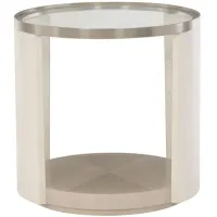 Axiom Side Table in Linear White by Bernhardt