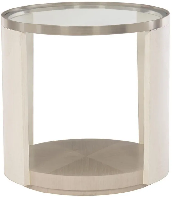 Axiom Side Table in Linear White by Bernhardt