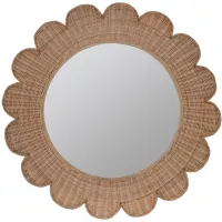 Daisy Wall Mirror in Natural Rattan by Cooper Classics