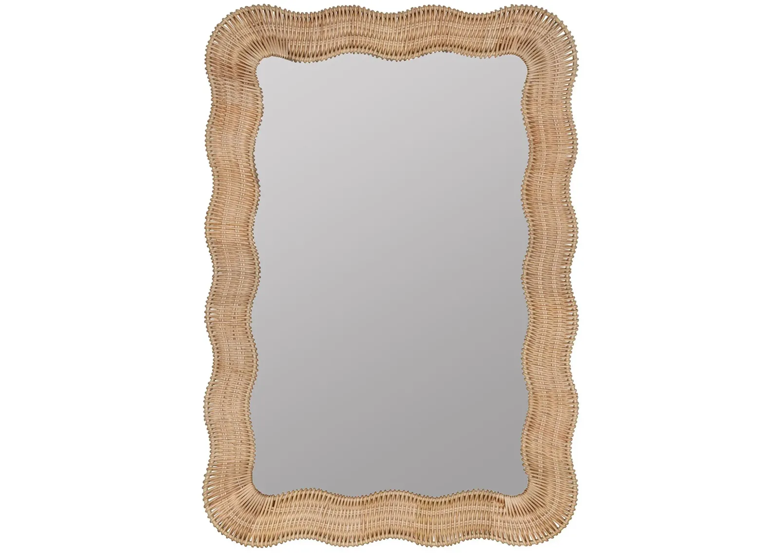 Rattan Wall Mirror in Natural by Cooper Classics