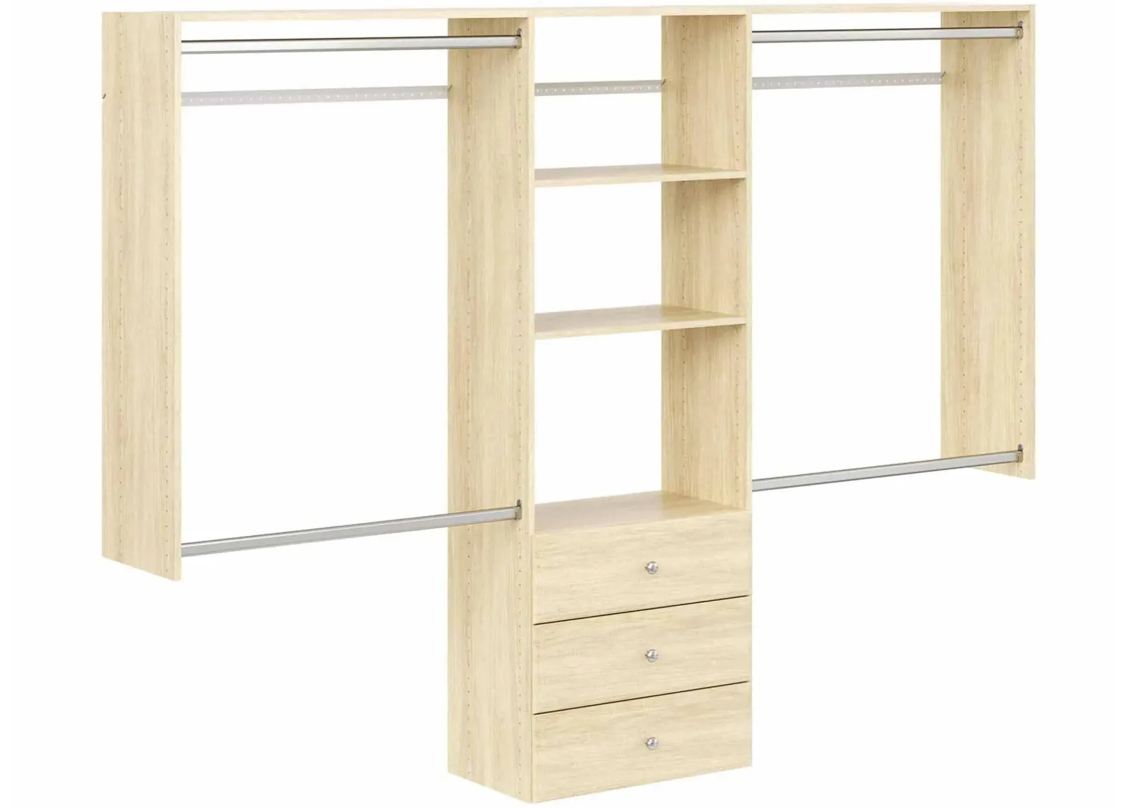 Allen Deluxe Pro Closet Kit with Drawers in Honey Blonde by Easy Track