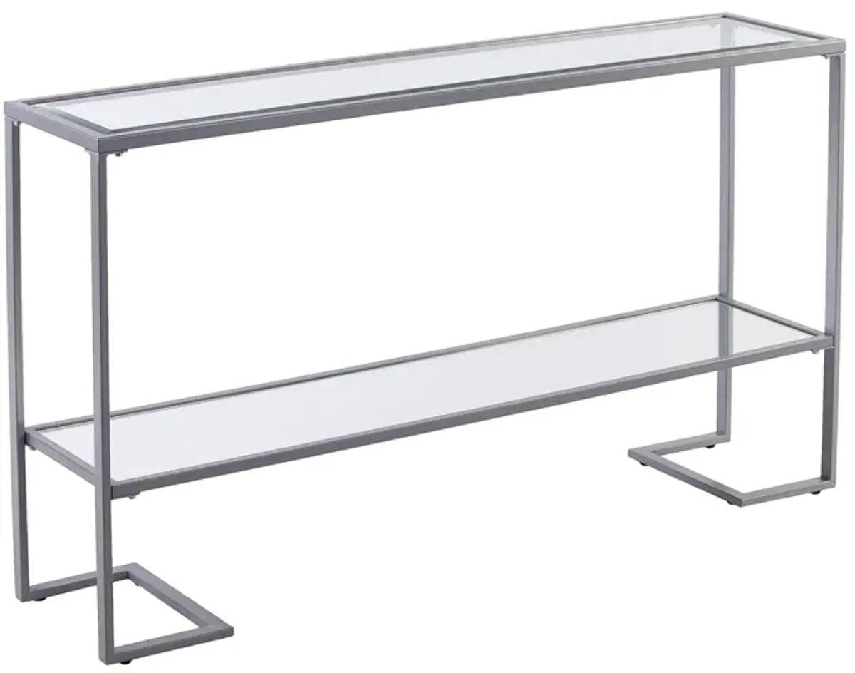 Chagford Narrow Metal Console in Silver by SEI Furniture