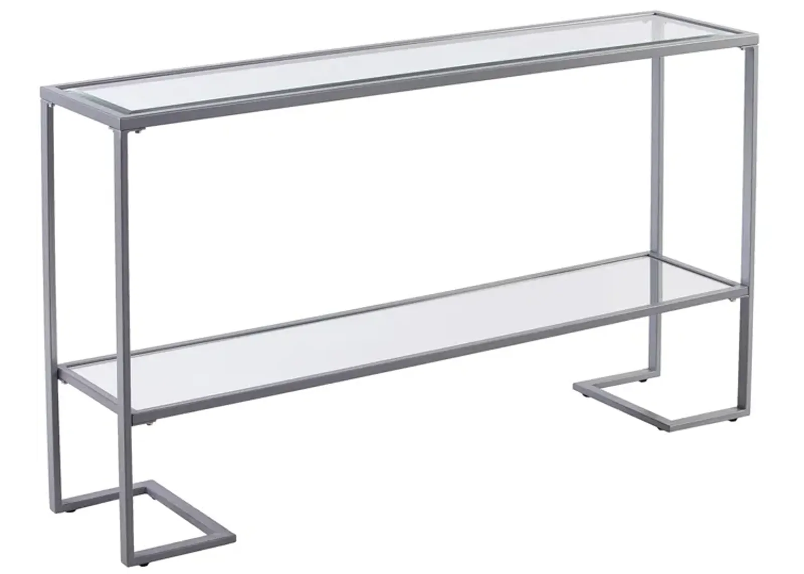 Chagford Narrow Metal Console in Silver by SEI Furniture