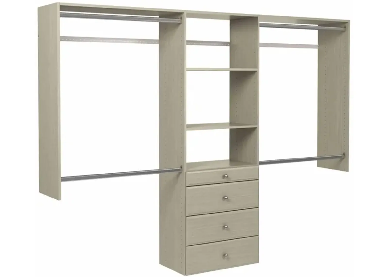 Allen Premium Closet Kit + Drawers in Weathered Gray by Easy Track