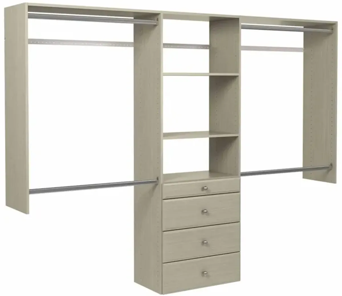 Allen Premium Closet Kit + Drawers in Weathered Gray by Easy Track