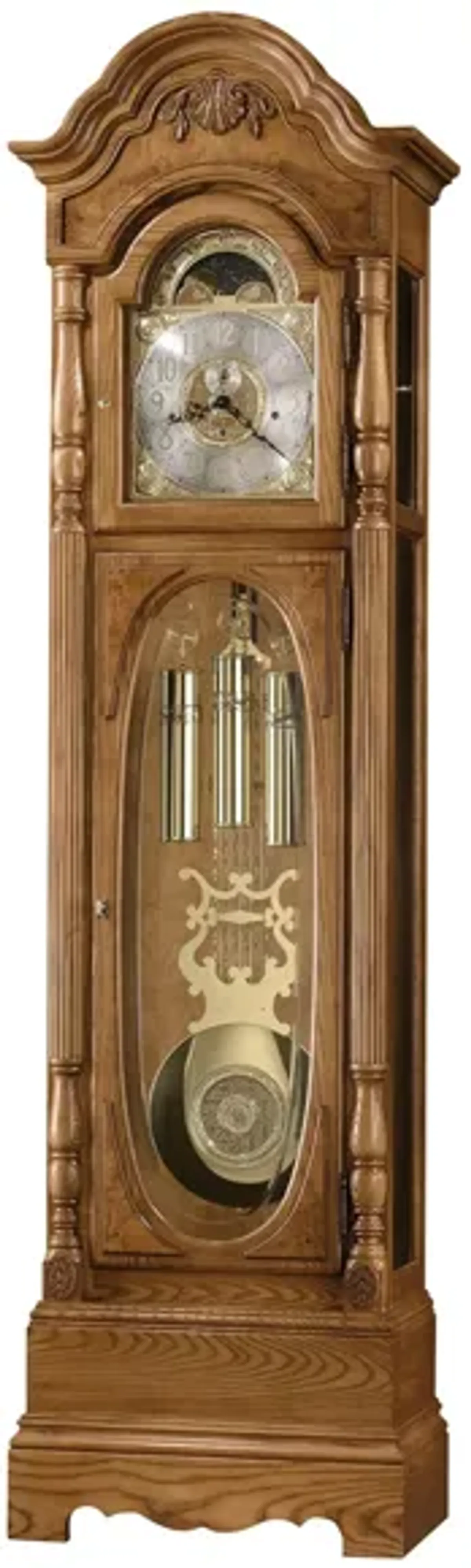 Schultz Floor Clock in Golden Oak by Howard Miller Clock