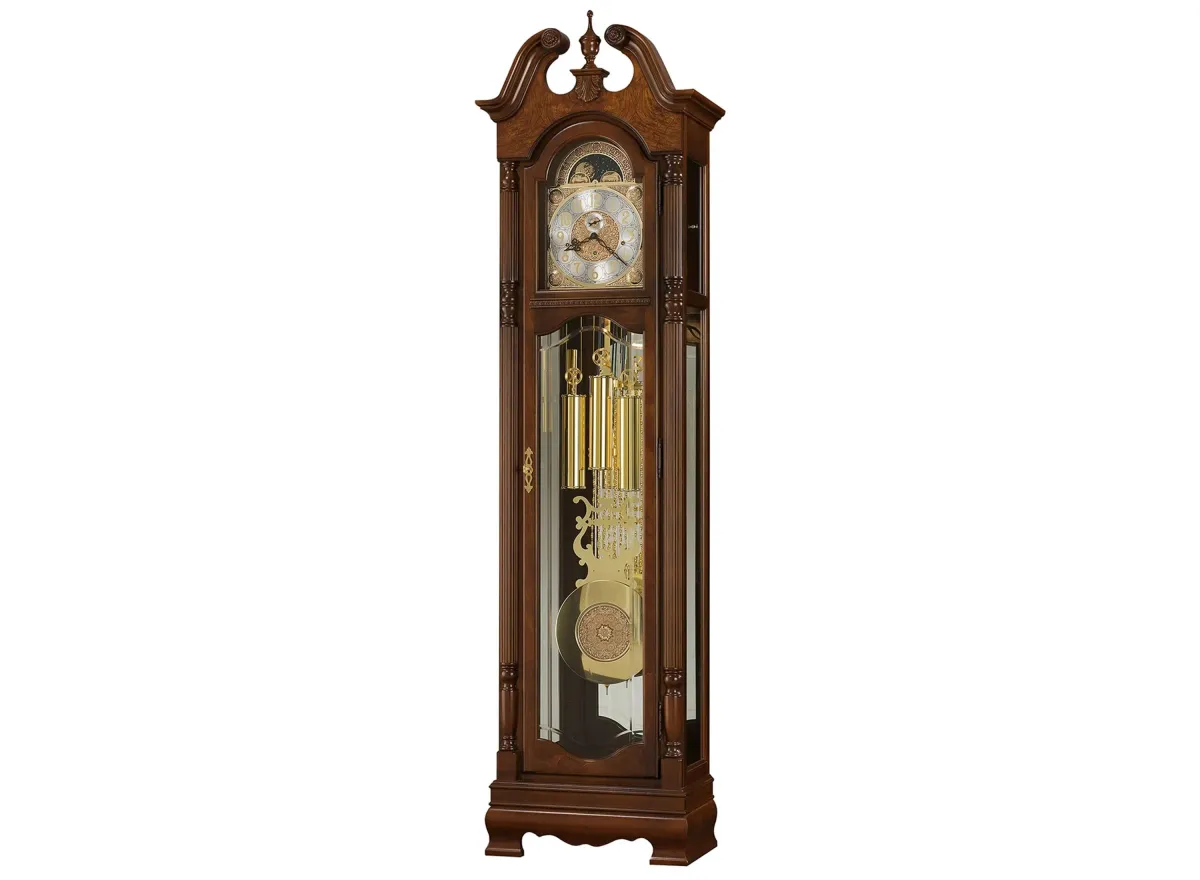 Baldwin Floor Clock in Cherry Bordeaux by Howard Miller Clock