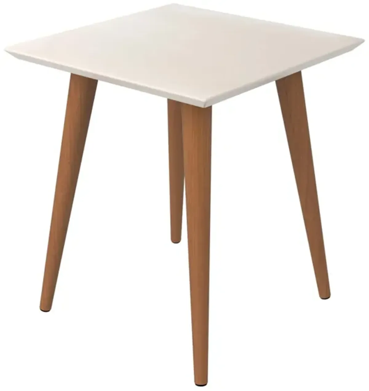 Utopia High Square End Table in Off White by Manhattan Comfort